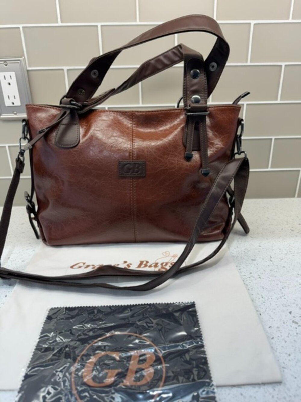 Grace's Bags Convertible Tote/Crossbody Bag